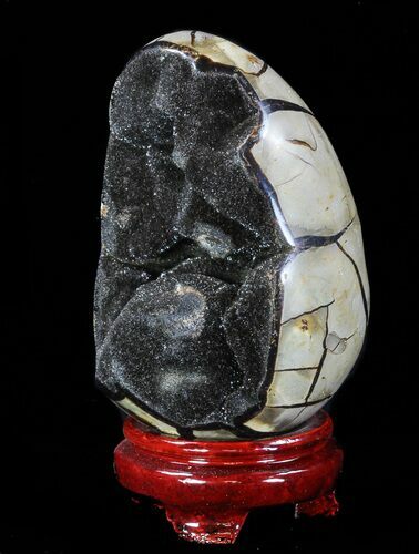 Septarian Dragon Egg Geode - Crystal Filled #88289